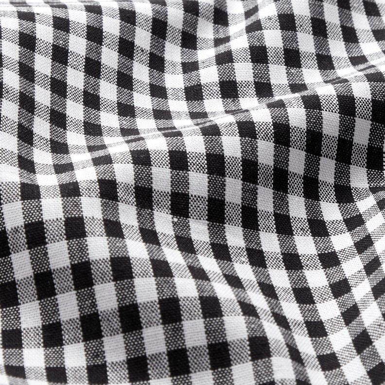 Cotton Vichy check 0,5 cm – black/white,  image number 2