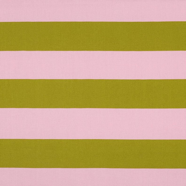 Decor Fabric Canvas cheerful stripes – pink/moss green,  image number 1
