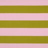 Decor Fabric Canvas cheerful stripes – pink/moss green,  thumbnail number 1