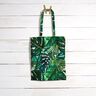 Decor Fabric Half Panama Palm Leaves – green,  thumbnail number 6