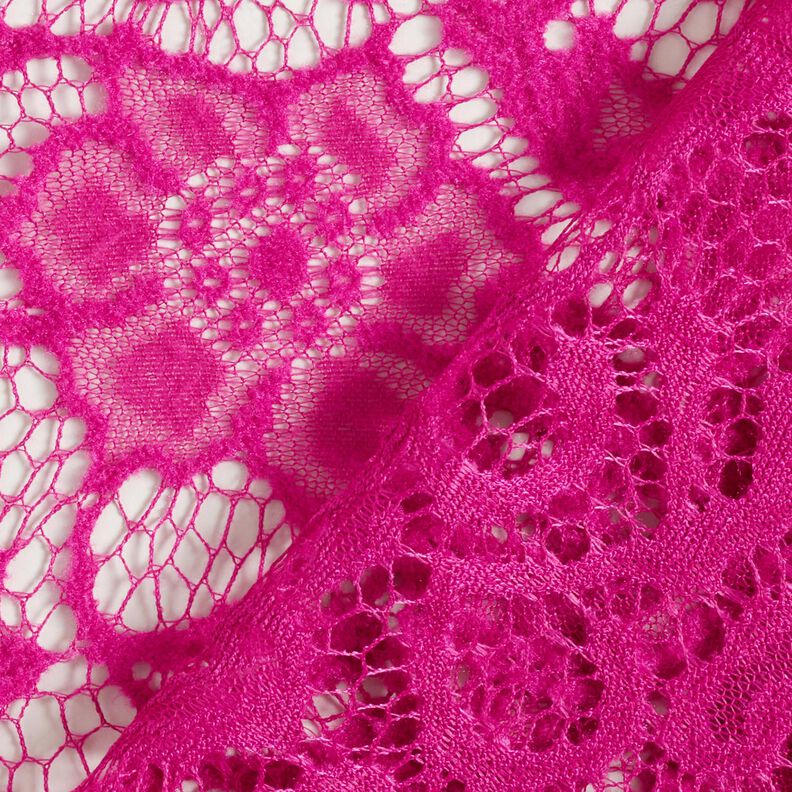 Bouclé lace flowers – intense pink,  image number 4