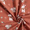 Cotton Jersey Rabbit and Squirrel in the Forest – copper,  thumbnail number 3