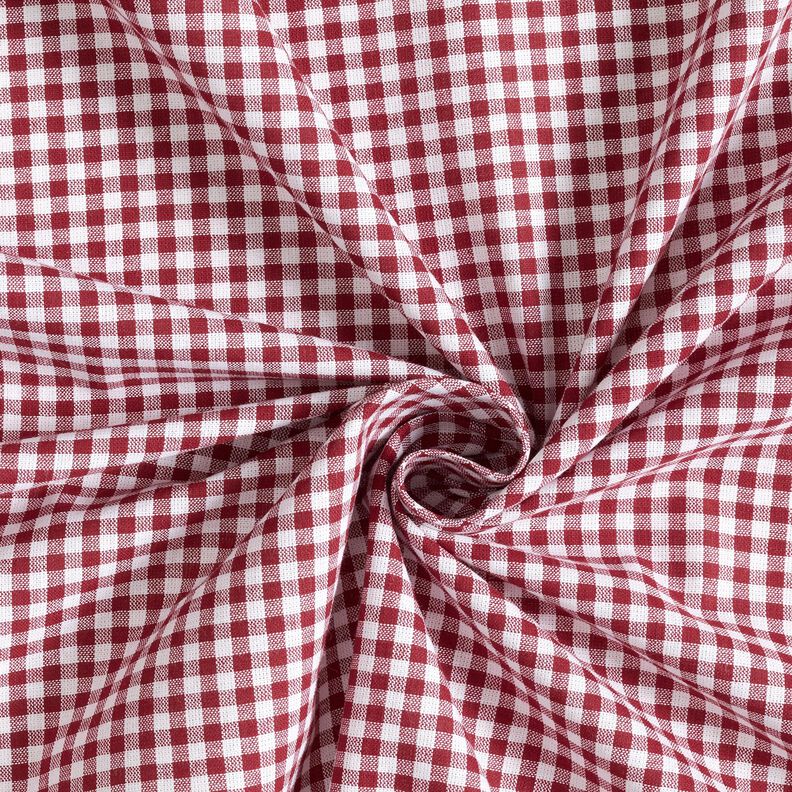 Cotton small gingham check – dark red/white,  image number 4