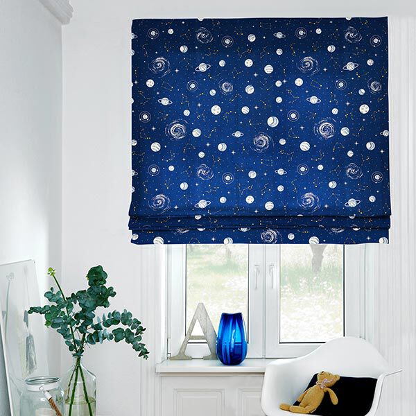 Decor Fabric Glow in the dark constellation – navy blue/light yellow,  image number 8