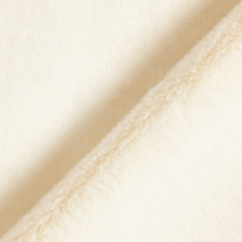 Velour fabric with faux fur backing – cream, image number 4