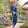 Cotton Jersey Aloha turtles | Glitzerpüppi – midnight blue/light turquoise,  thumbnail number 6