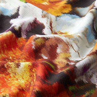 Magnificent Flowers Viscose Linen Blend Blouse Fabric, 