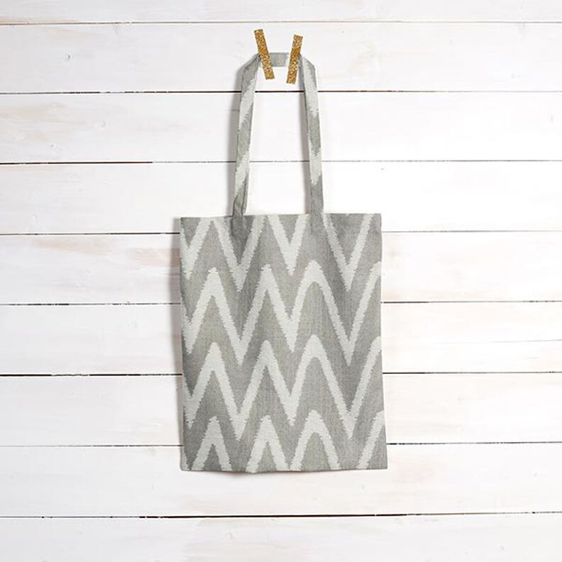 Outdoor Fabric Jacquard Ikat Print – light grey,  image number 7