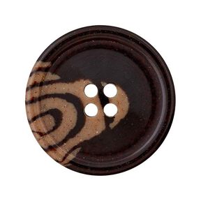 Recycled 4-Hole Coffee/Polyester Button, 