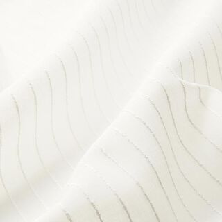 Curtain Fabric Wide Stripes Effect Thread 300 cm – white, 