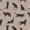 Decor Fabric Half Panama cats – black,  thumbnail number 1