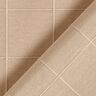 Decorative fabric, chequered grid, recycled – dark beige,  thumbnail number 3