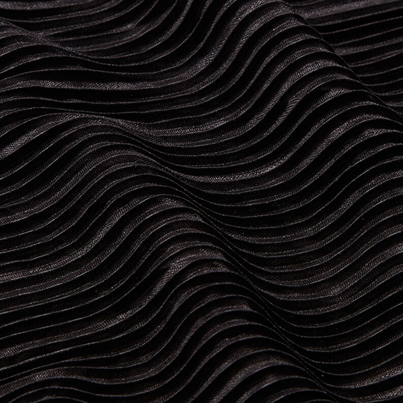 Pleated jersey – black,  image number 2