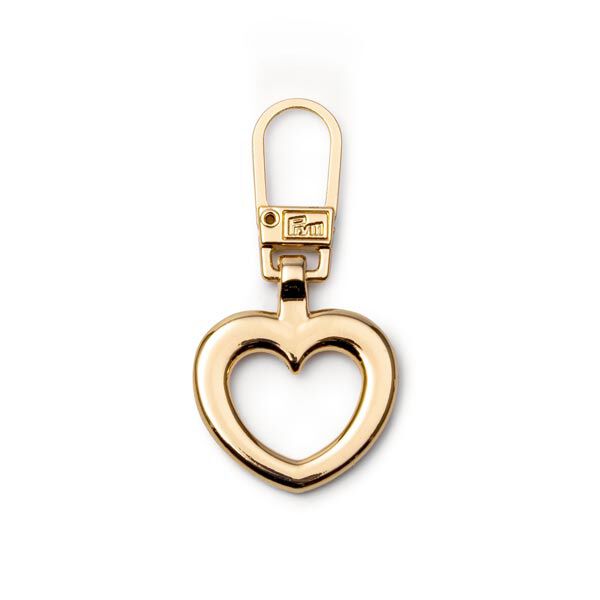 Heart fashion zip [ 40 x 20 x 2 mm ] | Prym – gold metallic,  image number 3