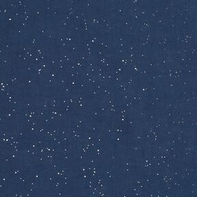 Cotton Poplin Foil Print Silver speckles – midnight blue/metallic silver, 