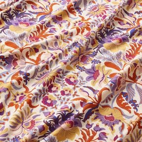 Viscose Jersey Flowers and Ornaments | Katia Fabrics – cream/lavender, 