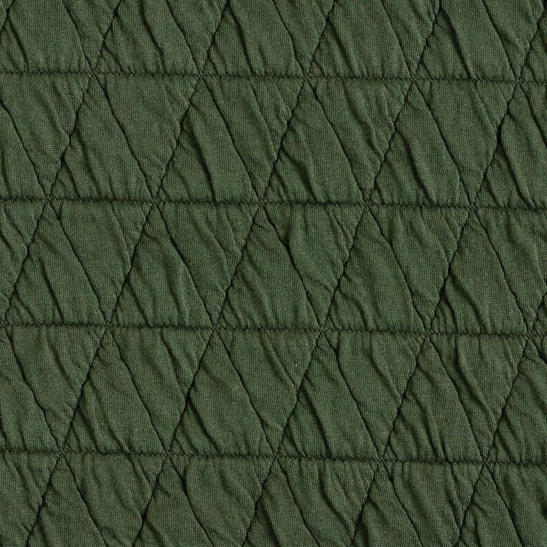 Quilted jersey diamonds – dark green,  image number 1