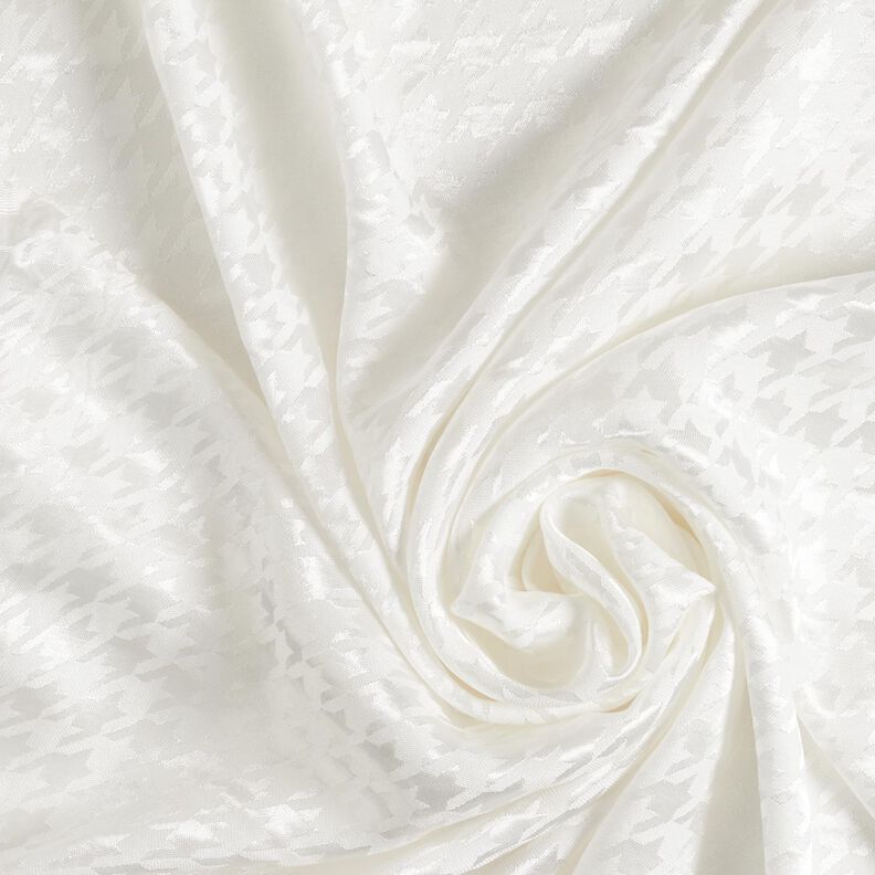 Jacquard pepita fabric – white,  image number 3