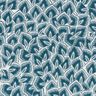 Cotton Cretonne Abstract leaves – ocean blue/ivory,  thumbnail number 1