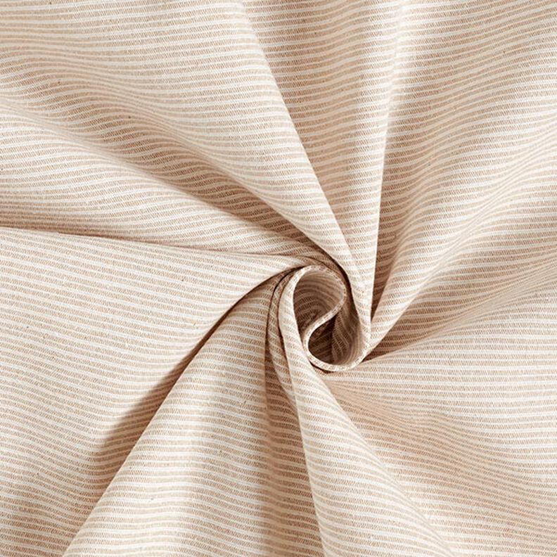 Decorative fabric, canvas fine stripes, recycled – dark beige,  image number 3