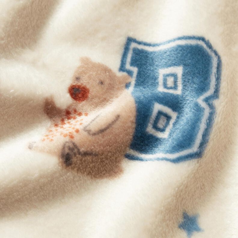 Cosy Fleece Varsity jacket style – light beige/blue,  image number 5