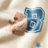 Cosy Fleece Varsity jacket style – light beige/blue,  thumbnail number 5