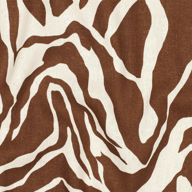 Viscose Linen Blend Zebra Print – offwhite/chestnut,  image number 2
