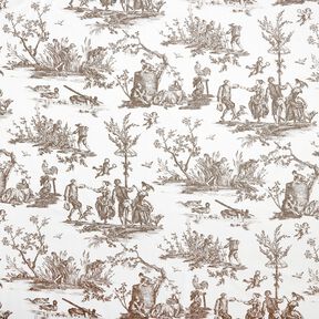 Decor Fabric Half Panama happy dancers 280 cm – taupe/white, 