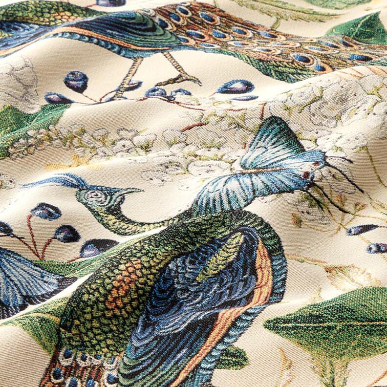 Tapestry Decor Fabric Peacock – beige,  image number 2