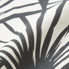 Decor Fabric Half Panama Abstract Fans – ivory/black, 