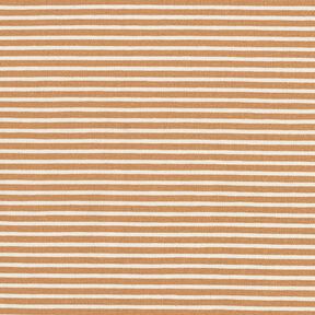 Narrow Stripes Cotton Jersey – cream/cinnamon, 