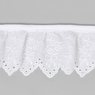 Ruched Broderie Anglaise, 57 mm – white, 