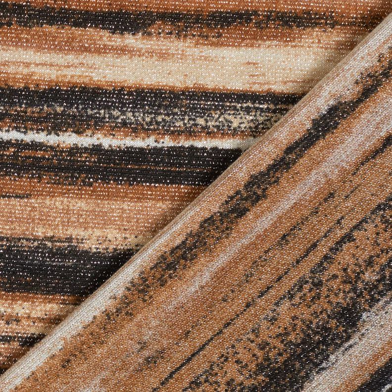 Jersey glitter blurred stripes – brown/black,  image number 5