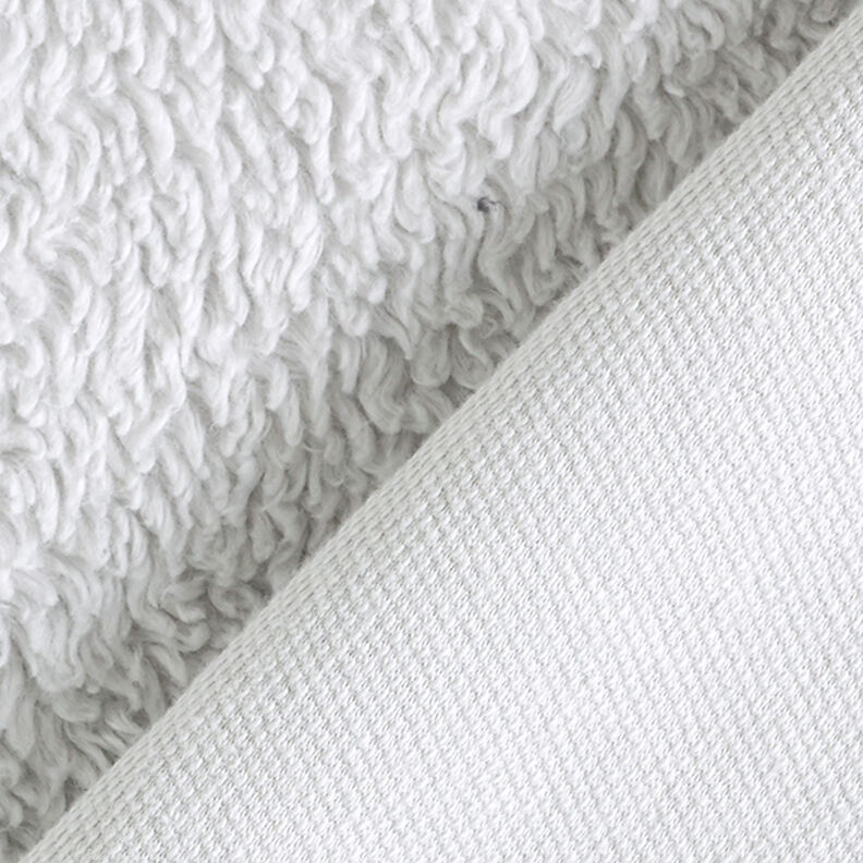 Plain cotton sherpa – light grey,  image number 4