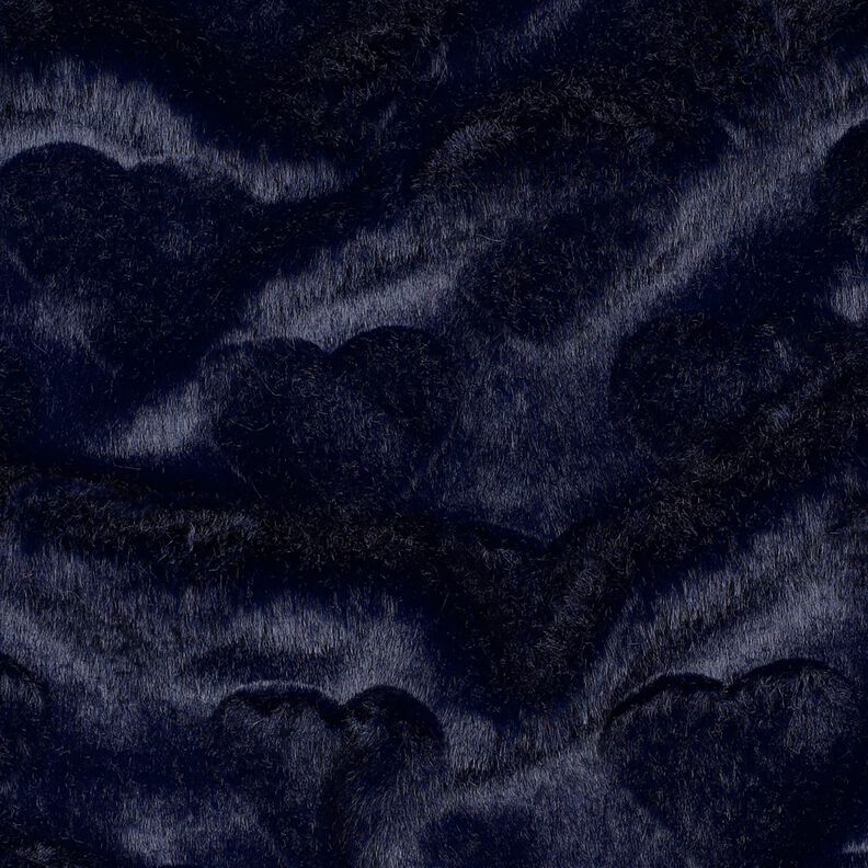 Faux Fur hearts | Poppy Fabrics – blue-black, image number 2