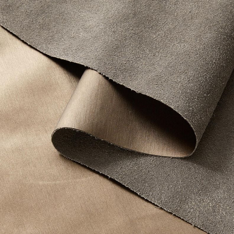 Upholstery Fabric Imitation Leather Shimmering – dark taupe,  image number 7
