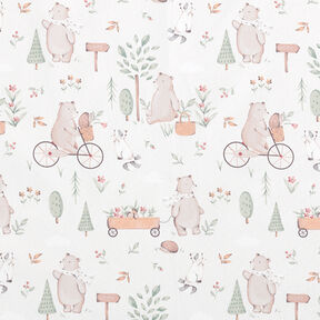 Poplin Bears on the Go Digital Print – offwhite, 