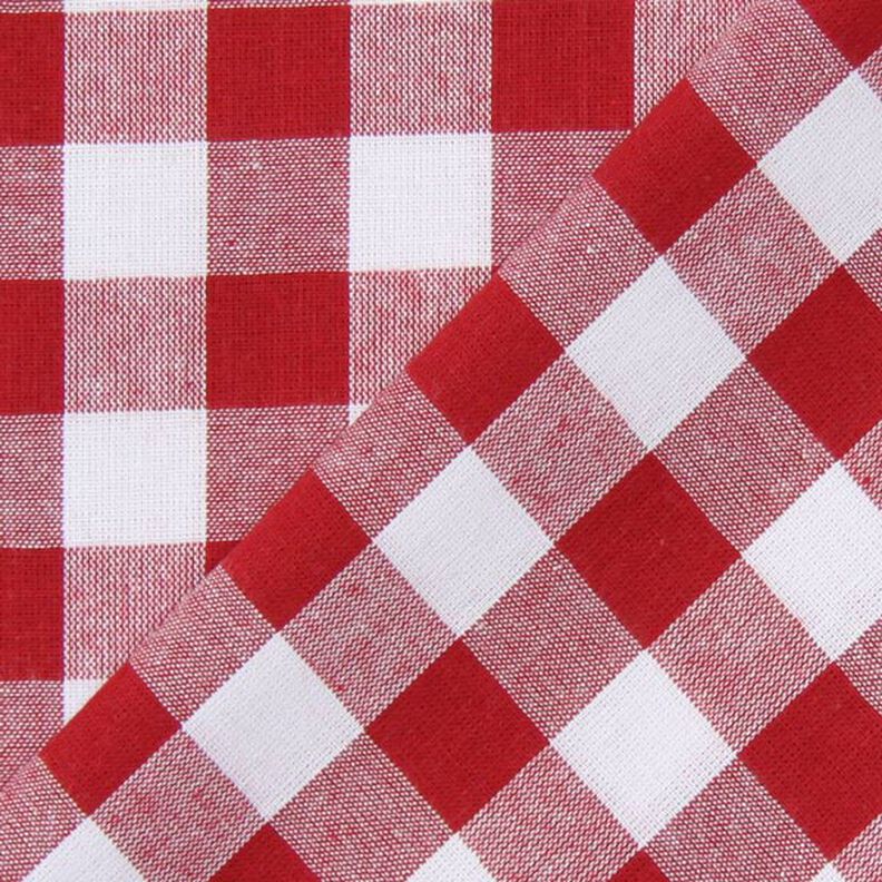 Cotton Vichy check 1,7 cm – red/white,  image number 3
