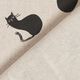 Decor Fabric Half Panama Cartoon Cats – black/natural,  thumbnail number 4