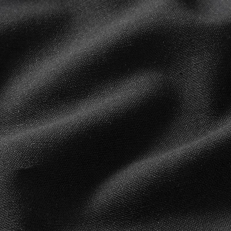 Viscose Linen Blend Plain – black,  image number 2