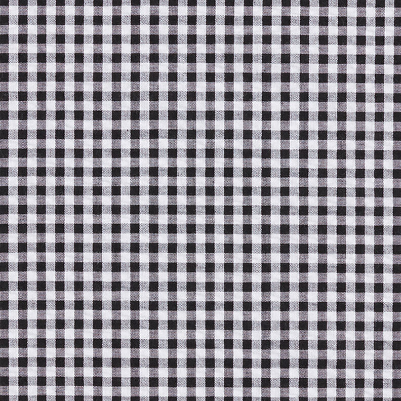 Seersucker Gingham Cotton Blend – black,  image number 1