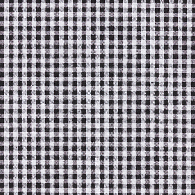 Seersucker Gingham Cotton Blend – black,  image number 1