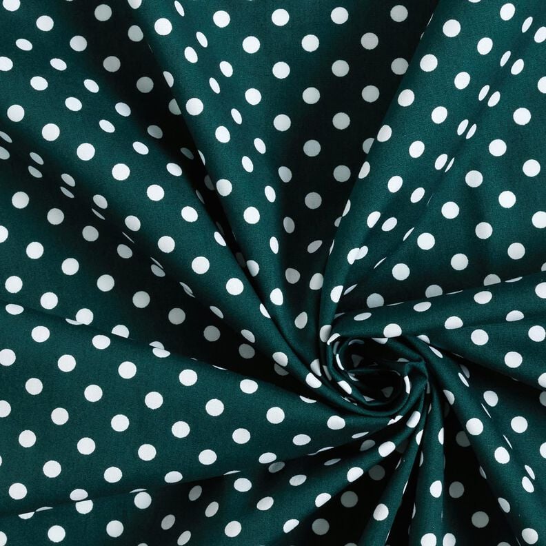 Cotton Poplin Polka dots – dark green/white,  image number 3