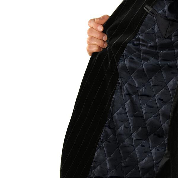 Quilted lining rhombus – blue-black,  image number 8
