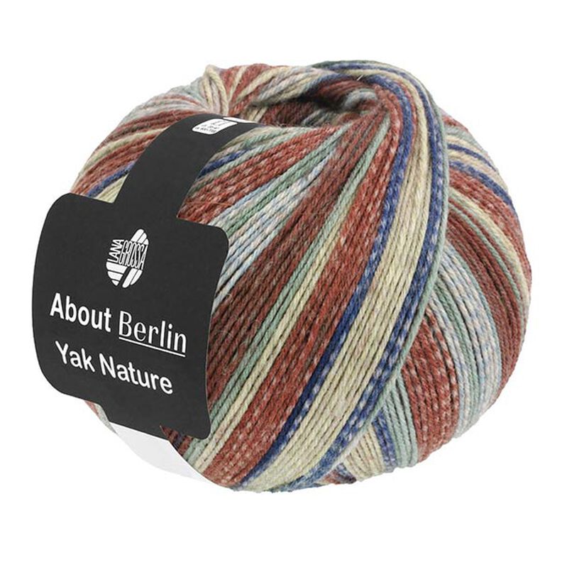 ABOUT BERLIN Yak Nature, 100g | Lana Grossa – blue grey/brown,  image number 3