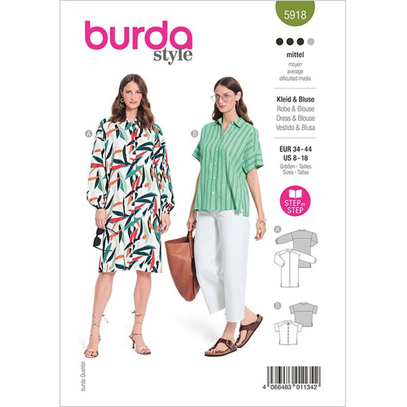 Dress / blouse  | Burda 5918 | 34-44,  image number 1