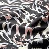 Satin crepe abstract petals – black/silver,  thumbnail number 2