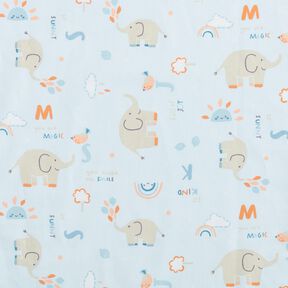Cotton Elephant squirting water – silver blue, 