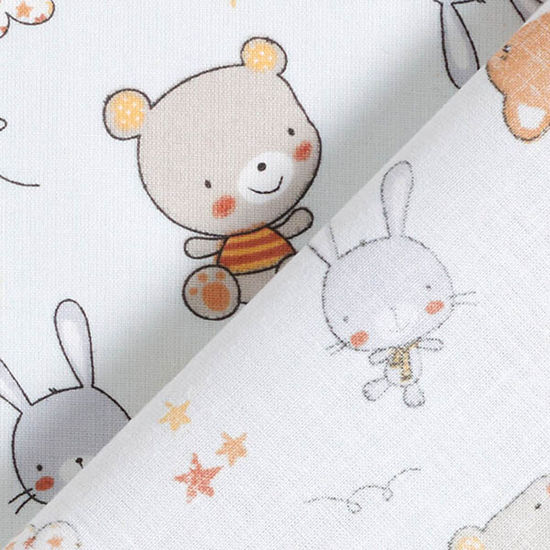 Cretonne Bunnies and Bears – misty grey,  image number 4