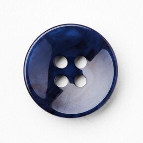 4-hole button marbled [Ø 15 mm] – indigo, 